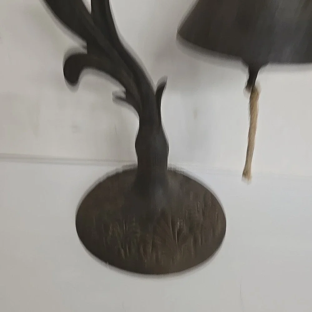 Antique Cast Iron Bell‎ on Stand 13 1/2
